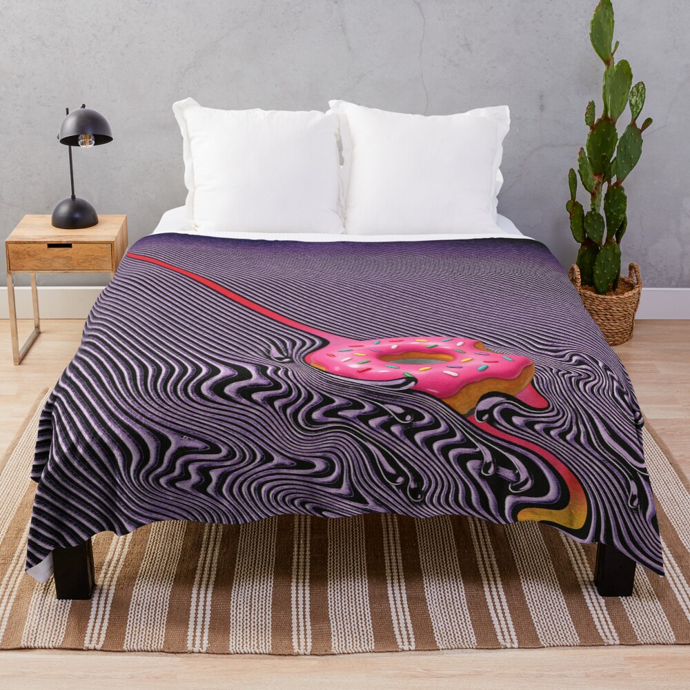 Sugary Currents Throw Blanket
