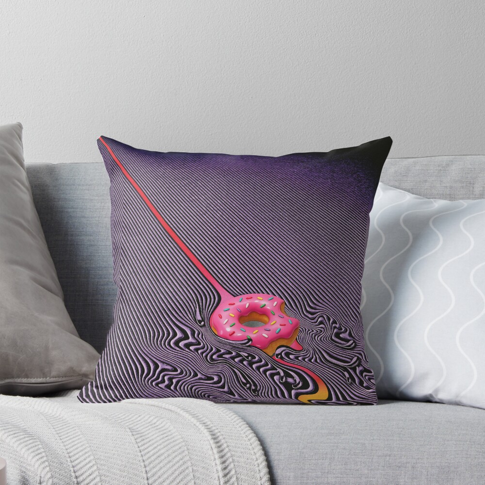 Sugary Currents Throw Pillow