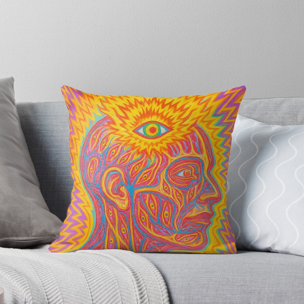 Multidimensional Inner Vision Throw Pillow